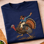 Cowboy Riding Turkey T-Shirt