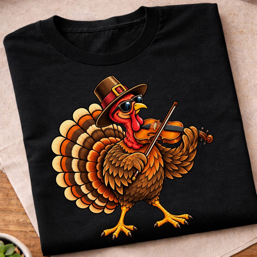 Turkey Playing Violin T-Shirt