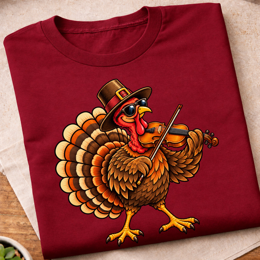 Turkey Playing Violin T-Shirt