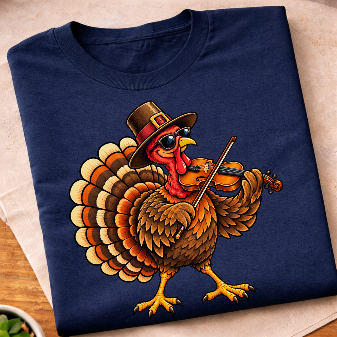 Turkey Playing Violin T-Shirt