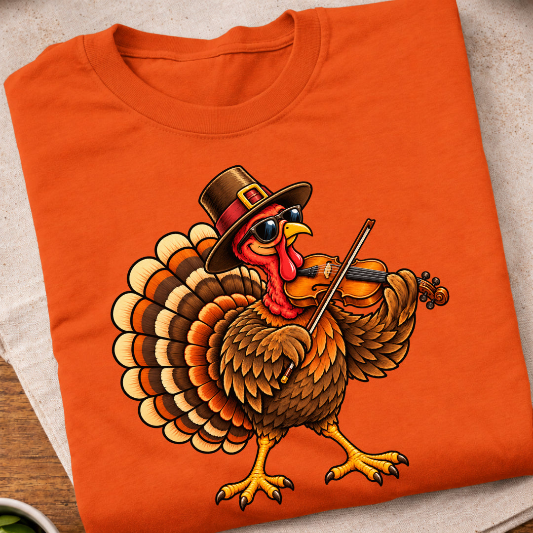 Turkey Playing Violin T-Shirt