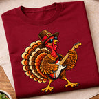 Turkey Playing Electric Guitar T-Shirt