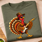 Turkey Playing Electric Guitar T-Shirt
