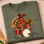 Turkey Playing Drums T-Shirt
