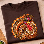 Leopard Print Glam Turkey T-Shirt