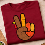 Retro Thanksgiving Peace Sign T-Shirt