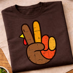 Retro Thanksgiving Peace Sign T-Shirt