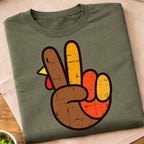 Retro Thanksgiving Peace Sign T-Shirt