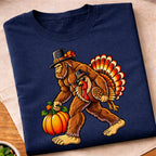 Bigfoot Turkey Thanksgiving Pumpkin T-Shirt