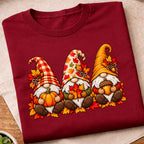Autumn Thanksgiving Gnome Trio T-Shirt