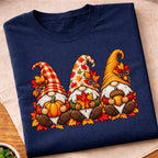 Autumn Thanksgiving Gnome Trio T-Shirt
