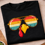 Retro Turkey Aviator Sunglasses T-Shirt