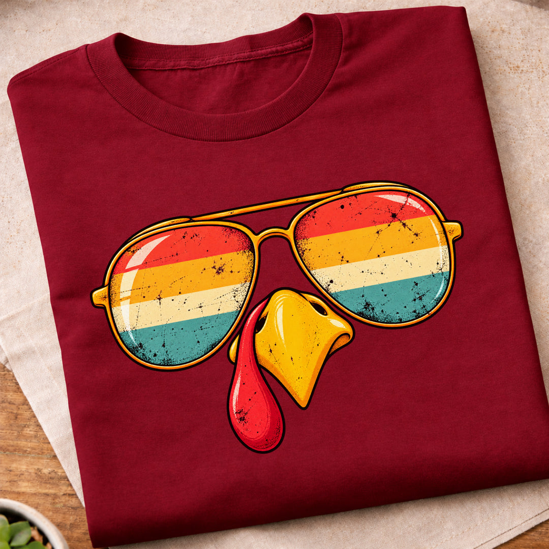 Retro Turkey Aviator Sunglasses T-Shirt