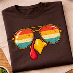 Retro Turkey Aviator Sunglasses T-Shirt