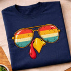 Retro Turkey Aviator Sunglasses T-Shirt