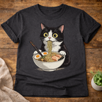 Cat Eating Ramen T-Shirt
