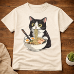 Cat Eating Ramen T-Shirt