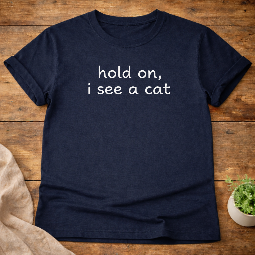 Hold On I See A Cat T-Shirt