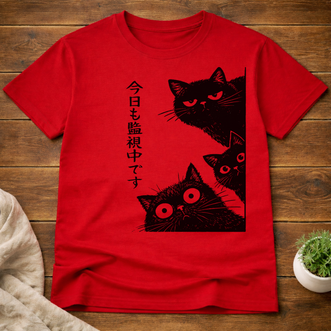The Cat is Watching Today T-Shirt