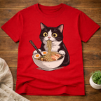 Cat Eating Ramen T-Shirt