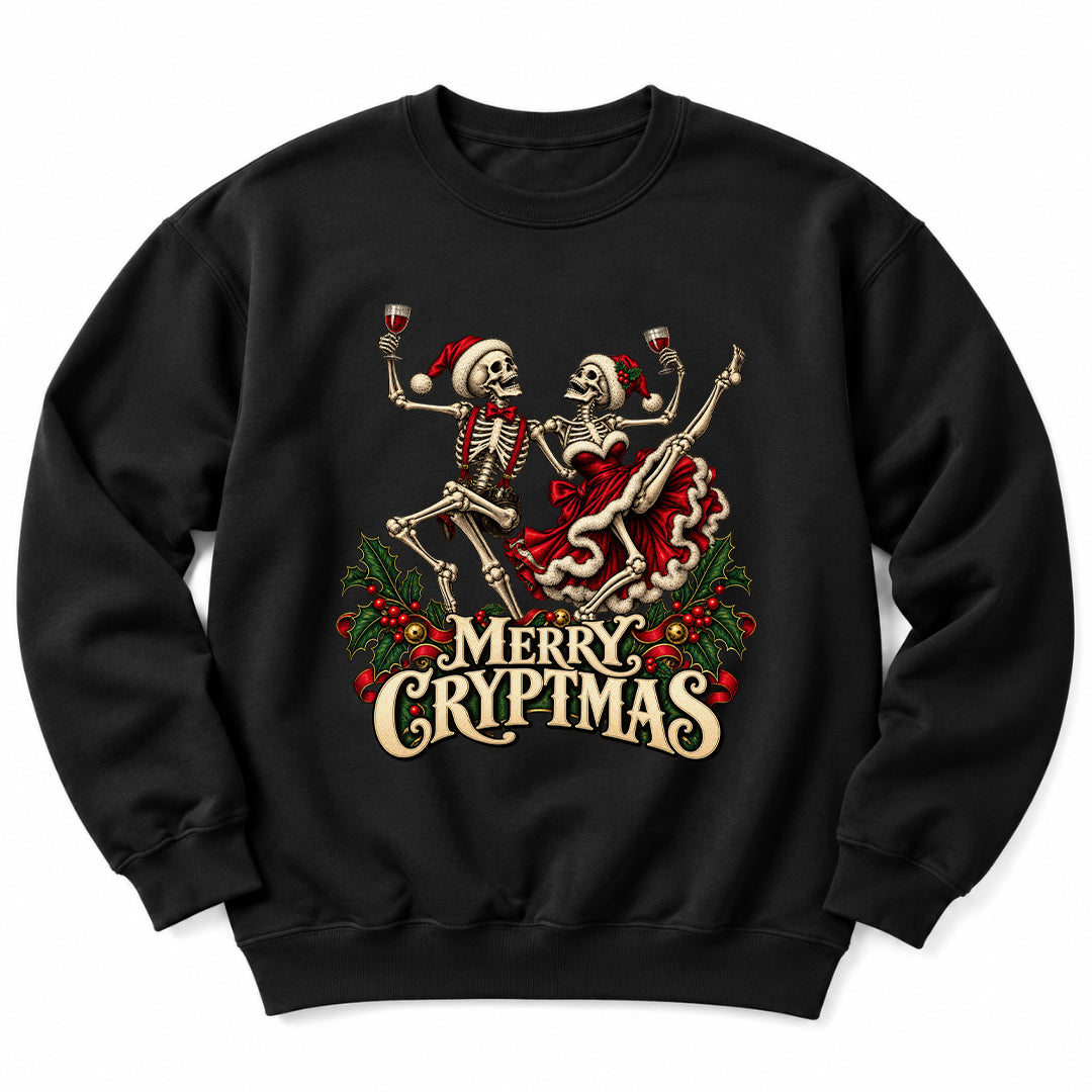 Merry Cryptmas Dancing Skeletons Sweatshirt