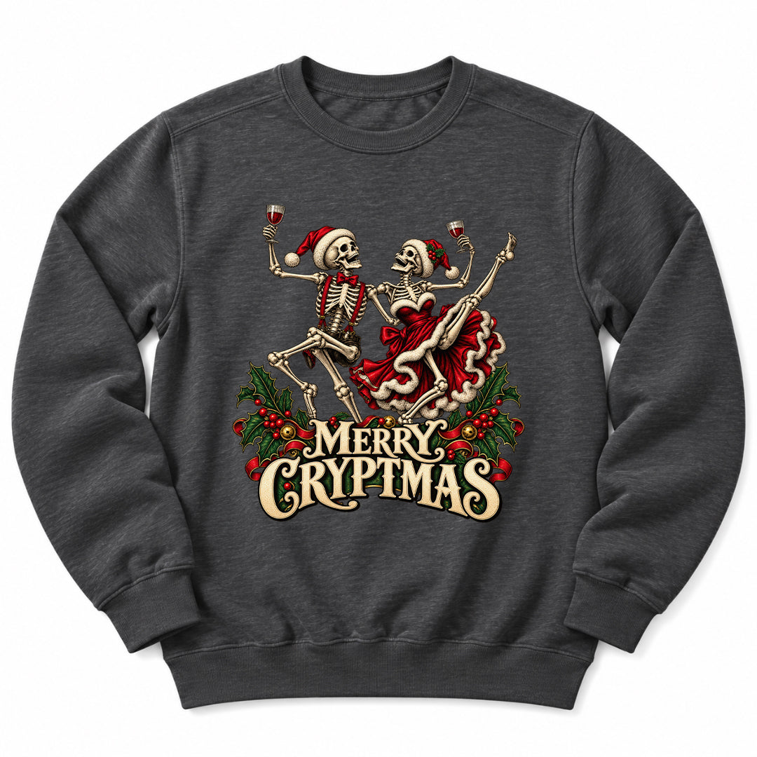 Merry Cryptmas Dancing Skeletons Sweatshirt