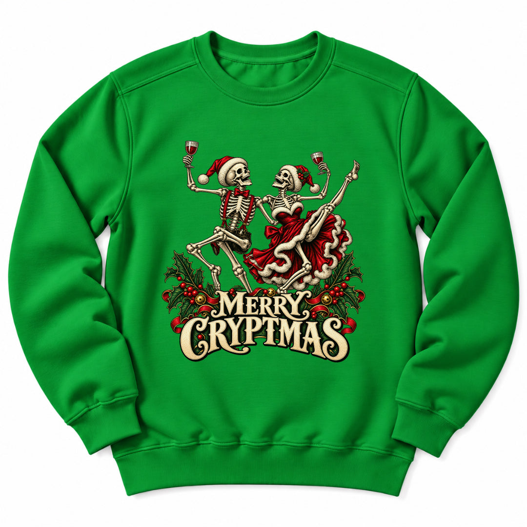 Merry Cryptmas Dancing Skeletons Sweatshirt