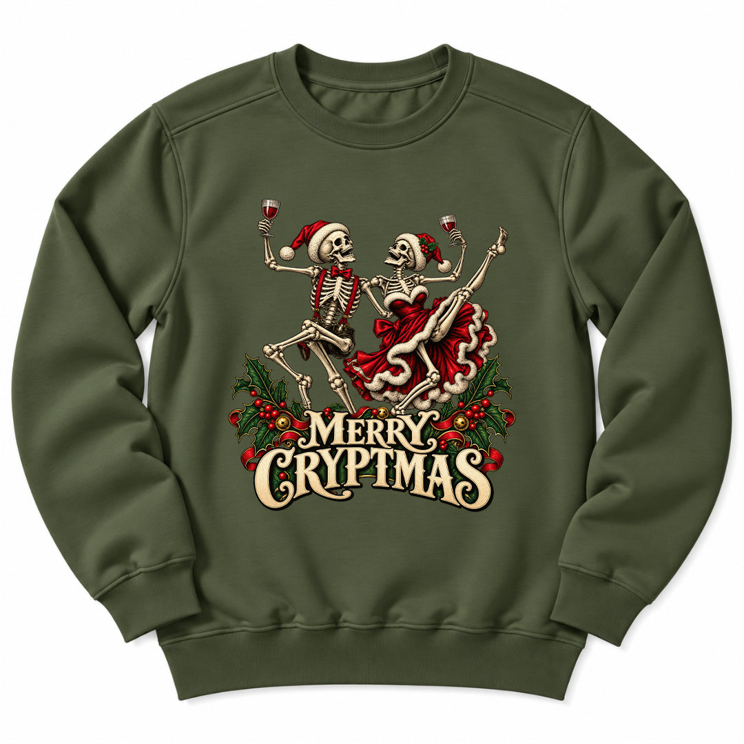 Merry Cryptmas Dancing Skeletons Sweatshirt