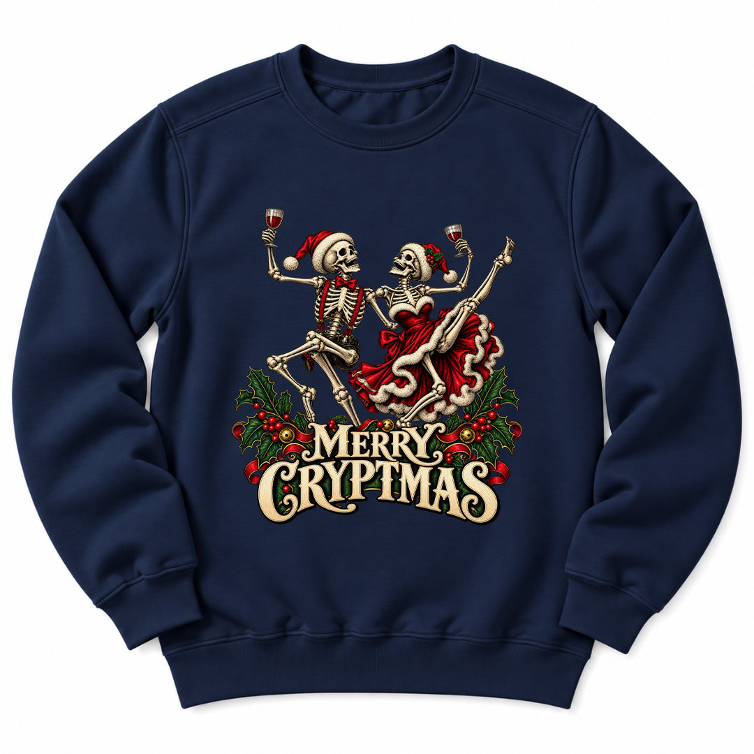 Merry Cryptmas Dancing Skeletons Sweatshirt