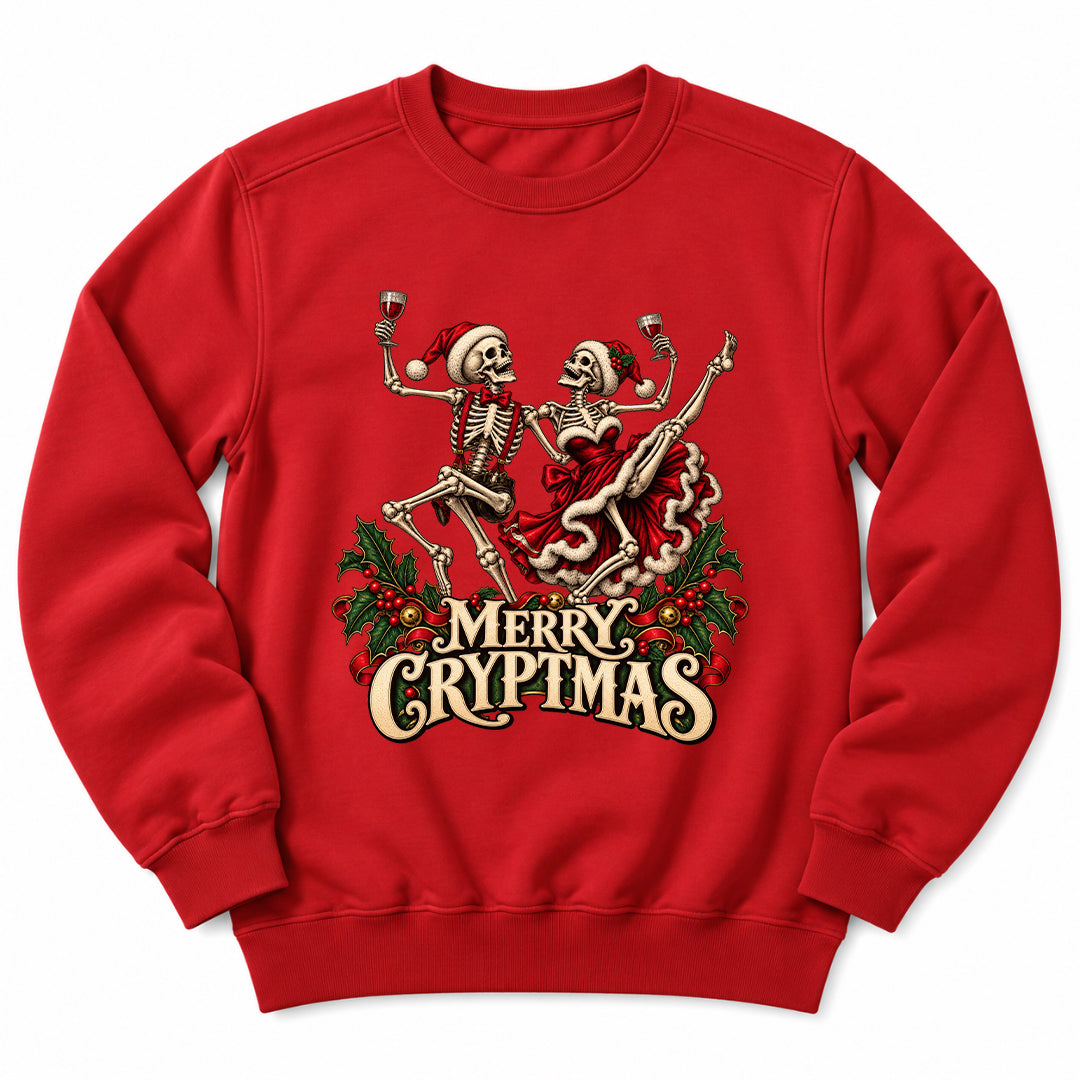 Merry Cryptmas Dancing Skeletons Sweatshirt