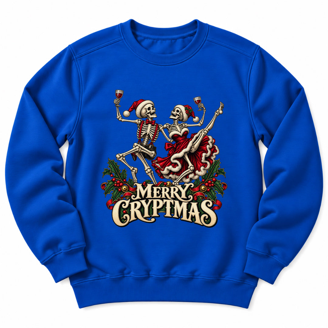 Merry Cryptmas Dancing Skeletons Sweatshirt