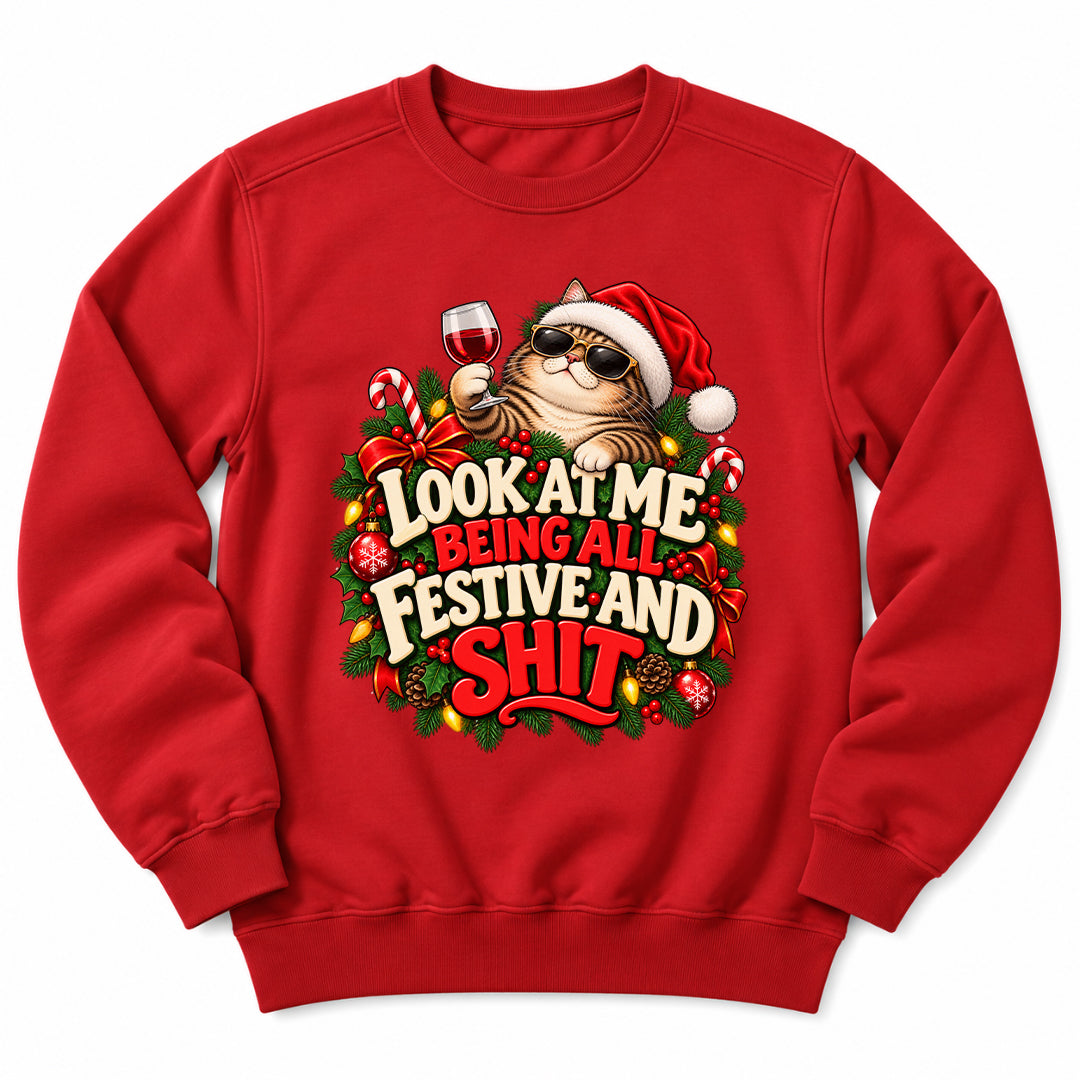 Festive And Shit Santa Sweatshirt
