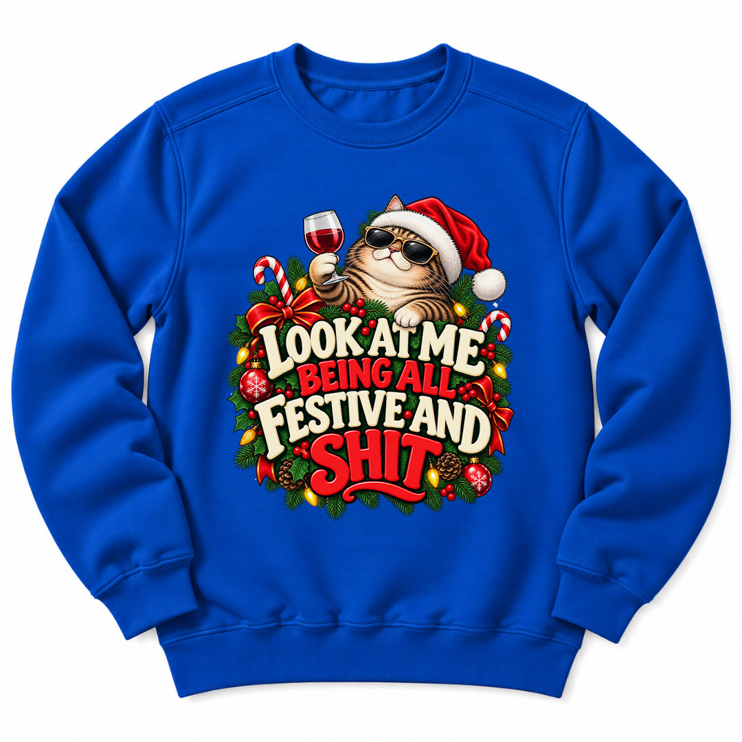 Festive And Shit Santa Sweatshirt