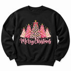 Merry Christmas Pink Trees Sweatshirt