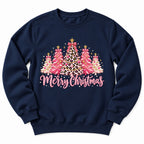 Merry Christmas Pink Trees Sweatshirt