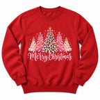 Merry Christmas Pink Trees Sweatshirt
