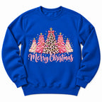 Merry Christmas Pink Trees Sweatshirt