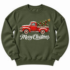 Merry Christmas Red Truck Sweatshirt