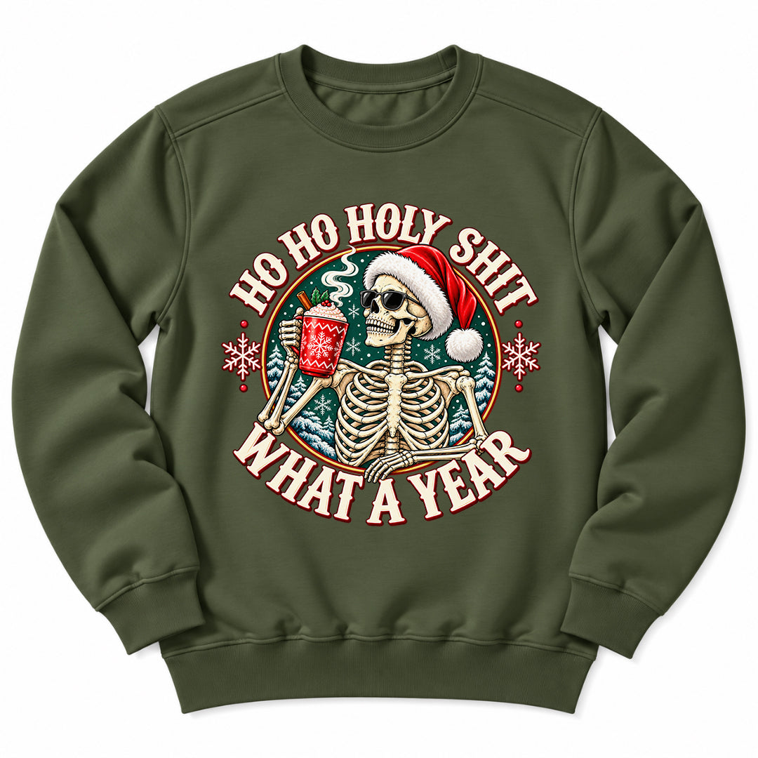 Ho Ho Holy Shit Skeleton Sweatshirt