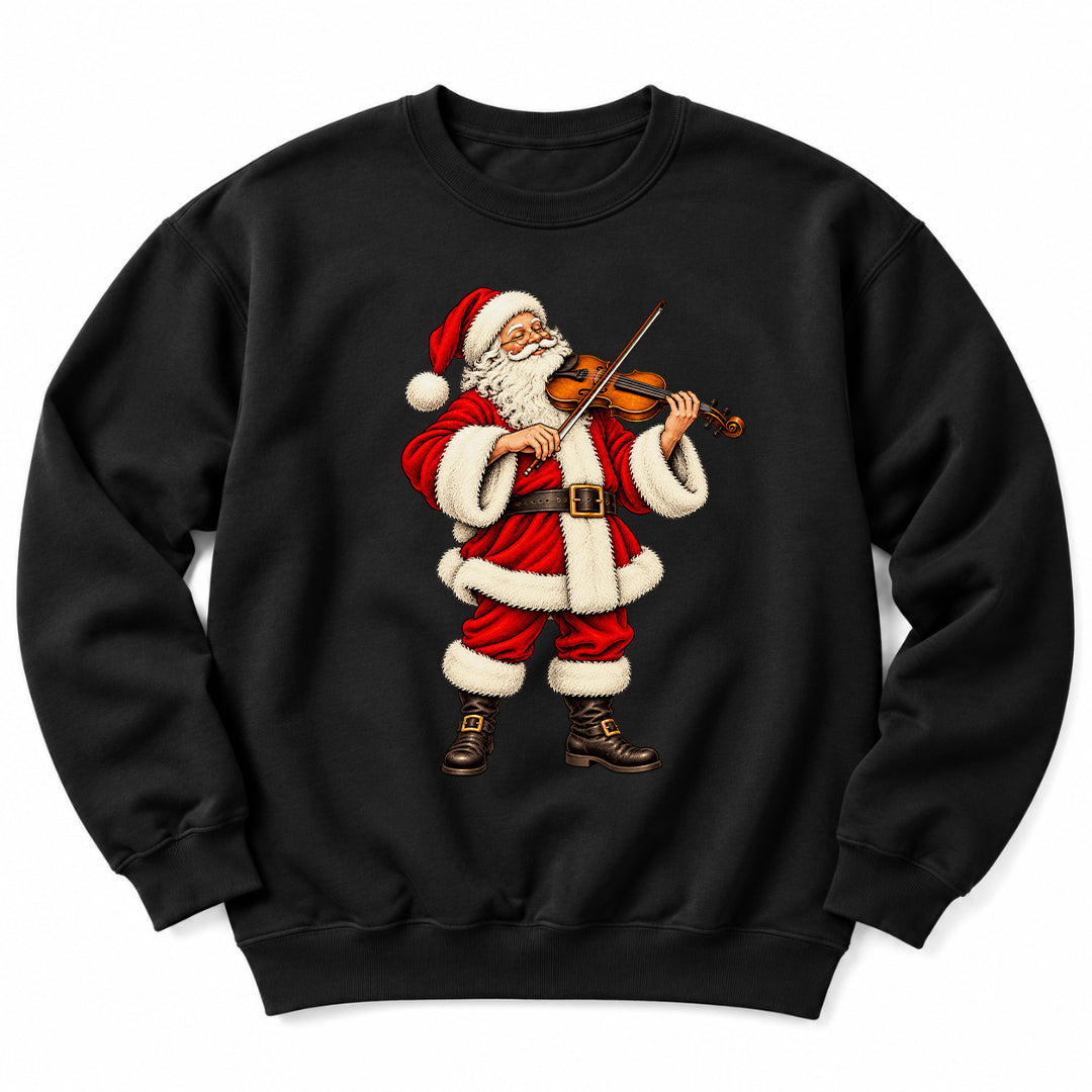 Santa Playing Violin Sweatshirt