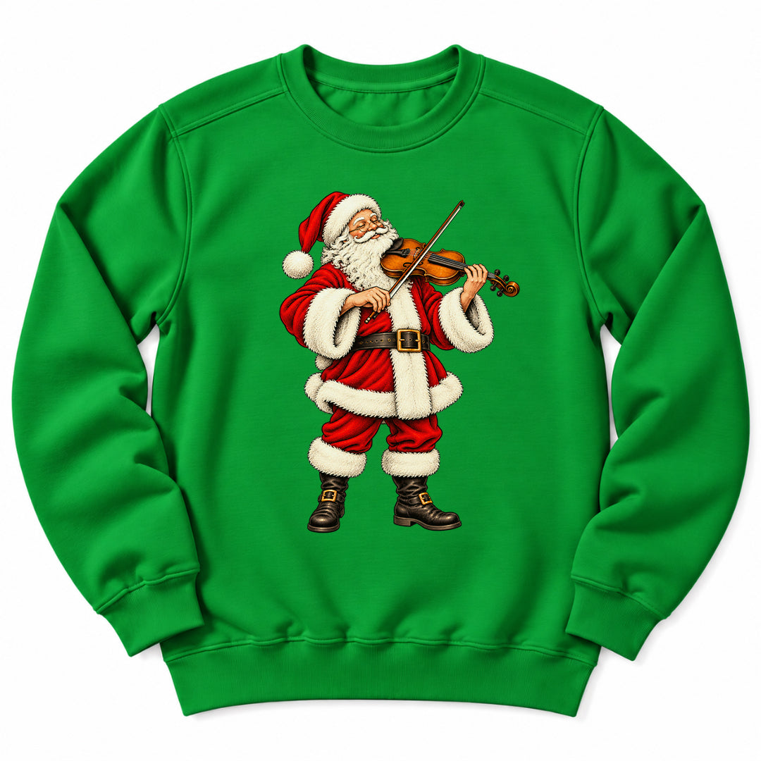 Santa Playing Violin Sweatshirt