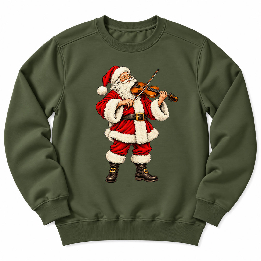 Santa Playing Violin Sweatshirt