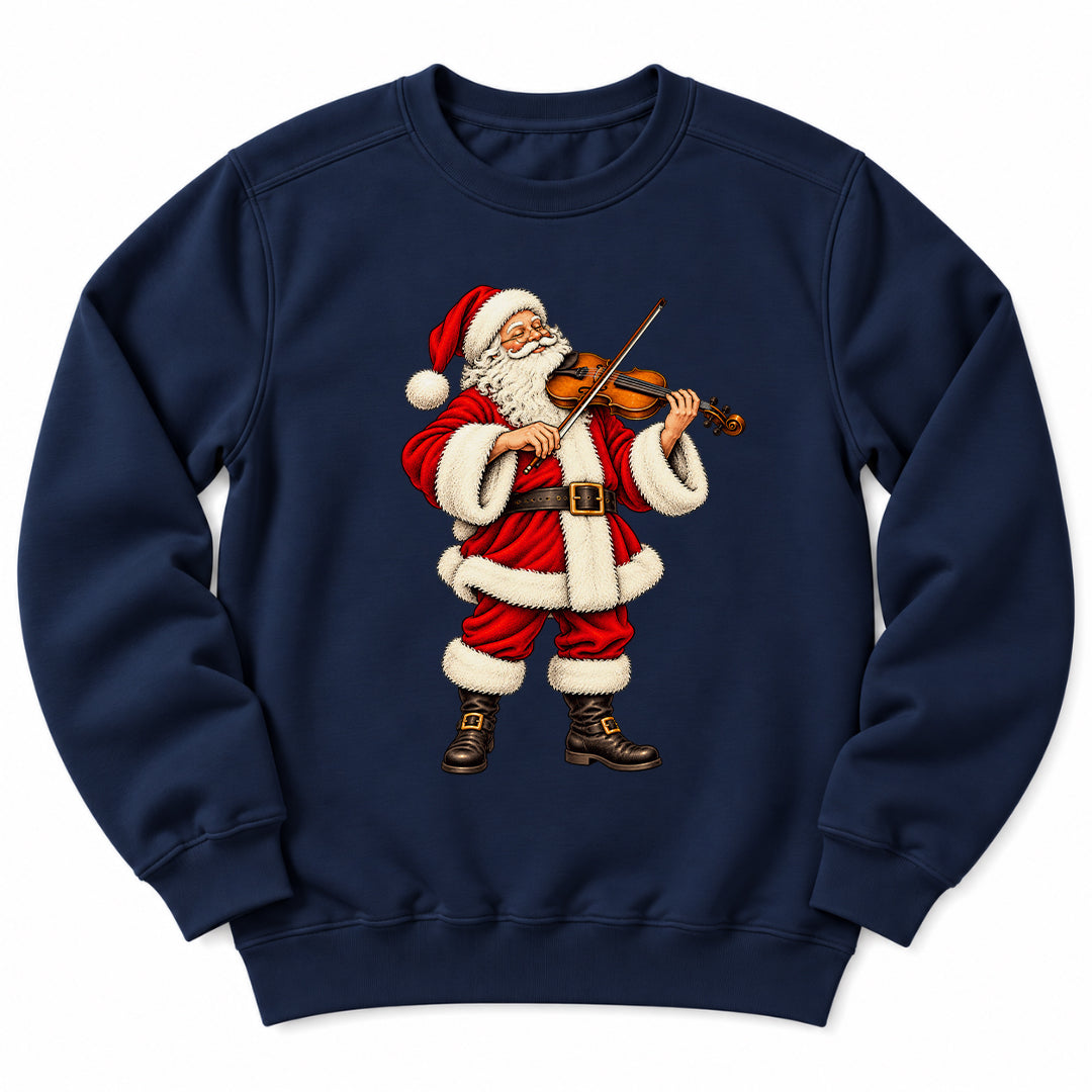 Santa Playing Violin Sweatshirt