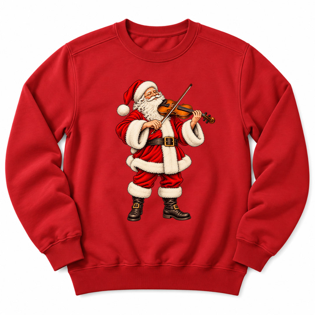 Santa Playing Violin Sweatshirt