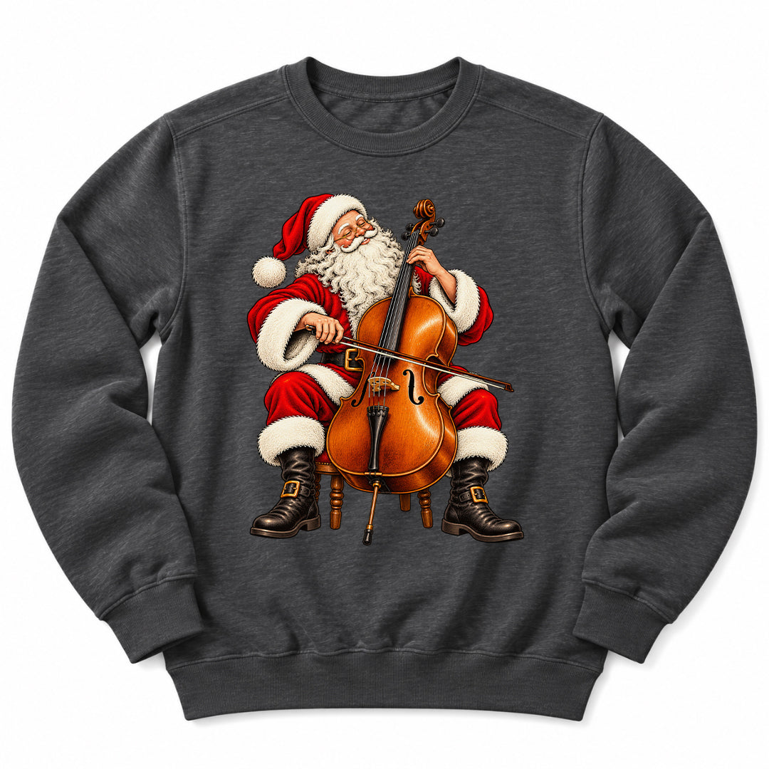 Santa Playing Cello Sweatshirt