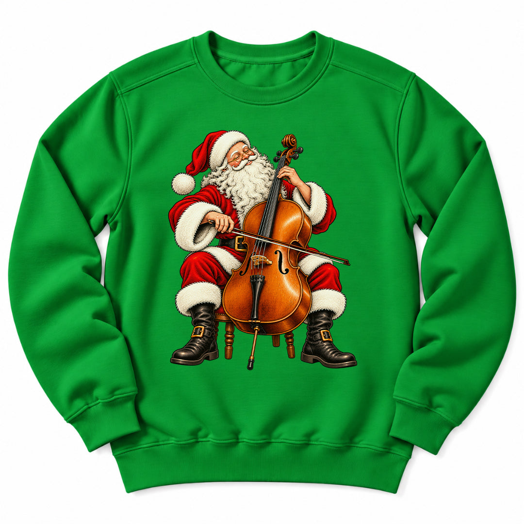 Santa Playing Cello Sweatshirt