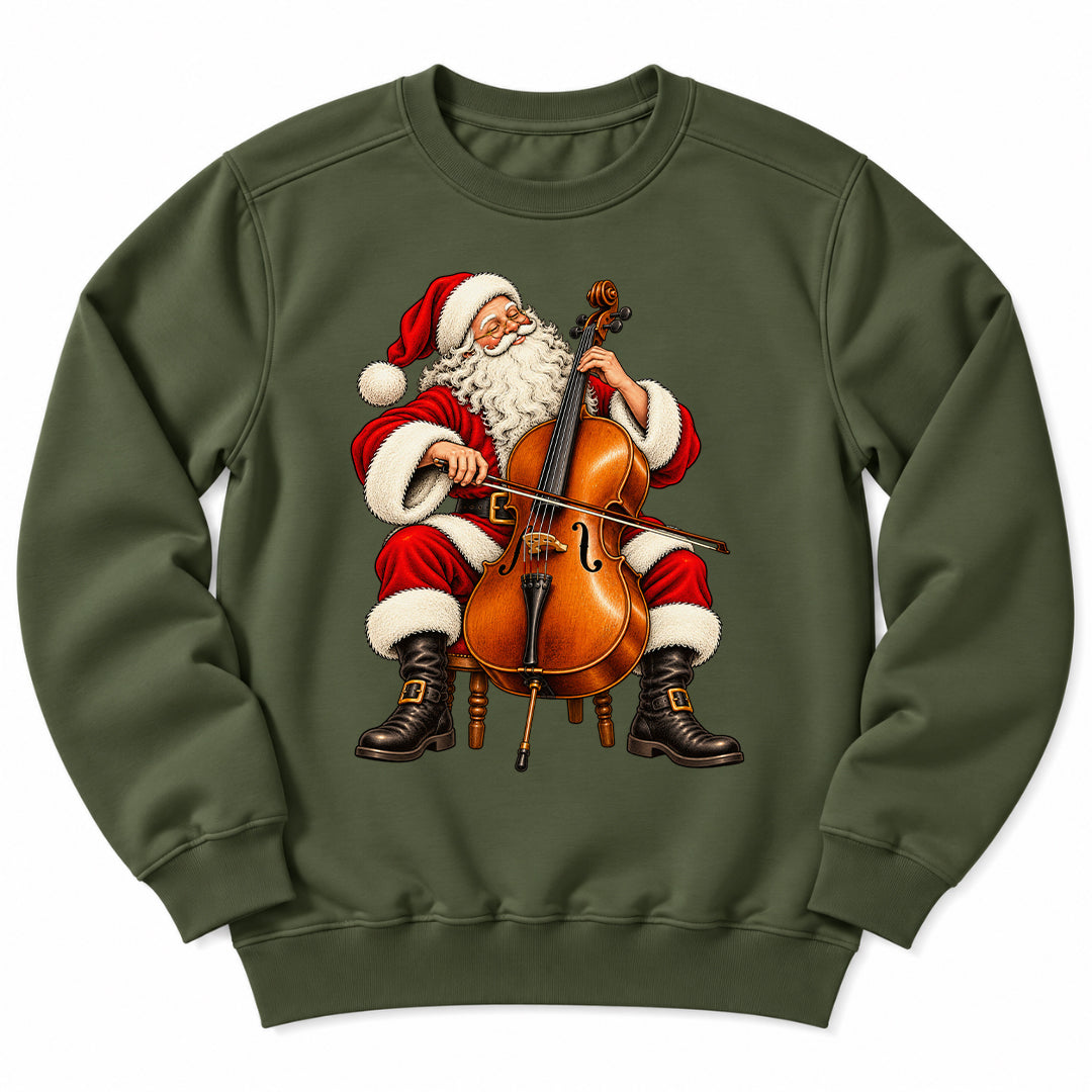 Santa Playing Cello Sweatshirt