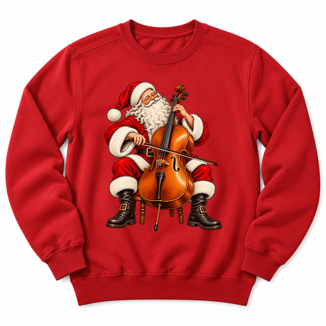 Santa Playing Cello Sweatshirt