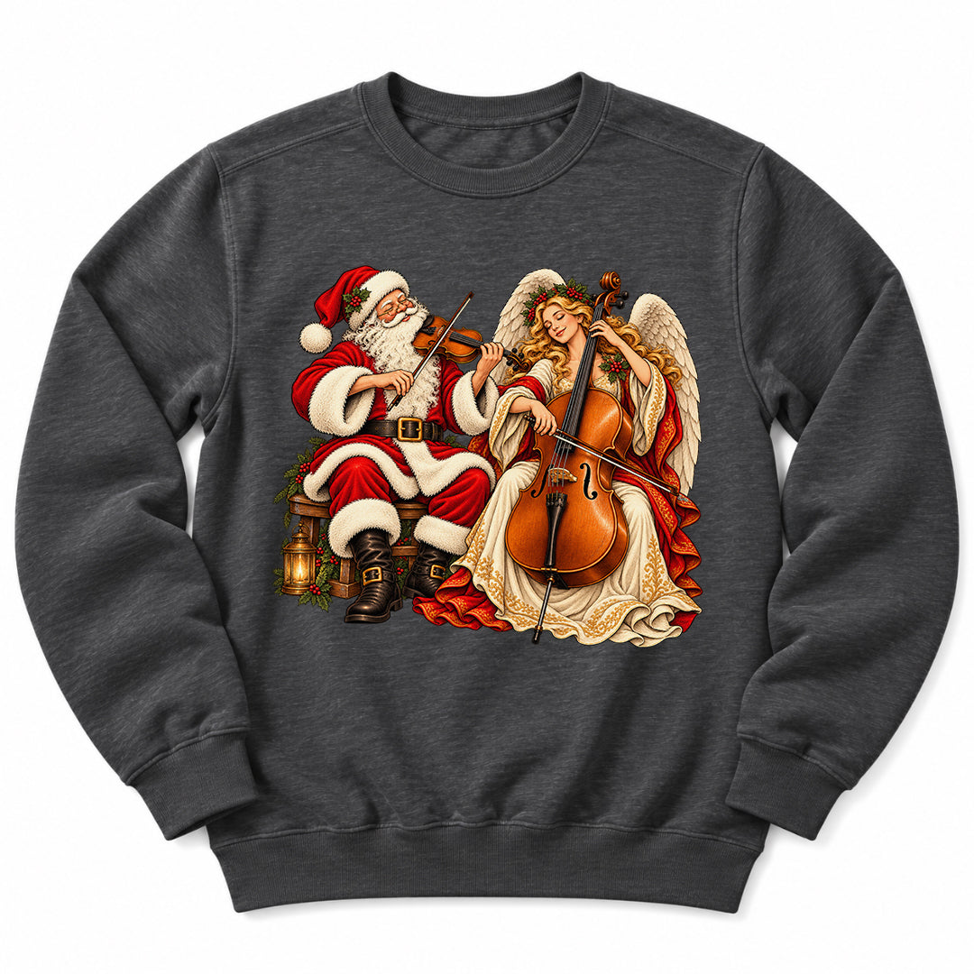 Santa Angel Cello Duet Sweatshirt