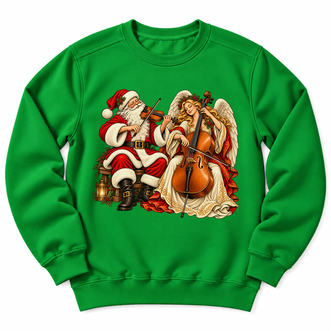 Santa Angel Cello Duet Sweatshirt